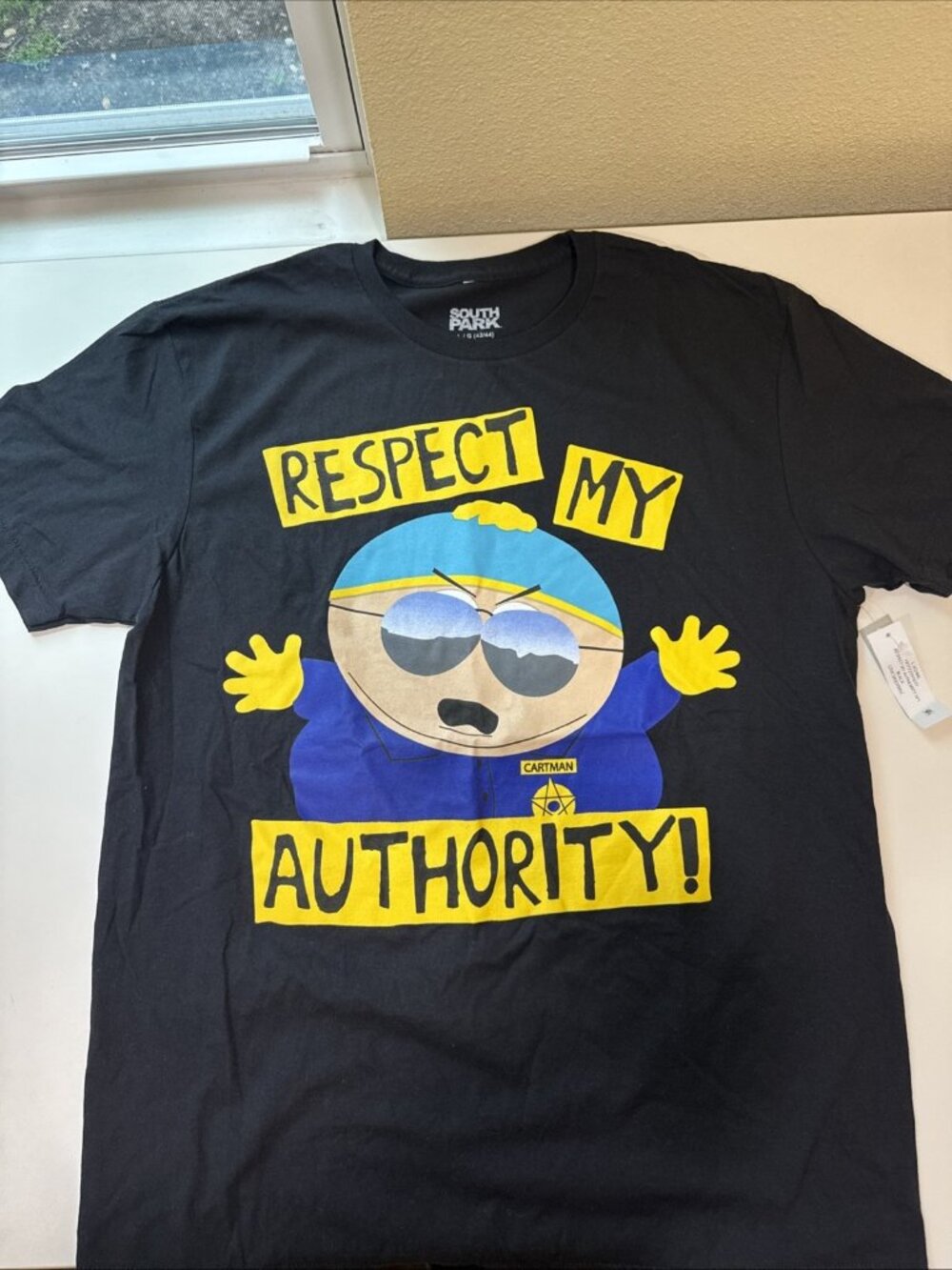 RESPECT MY AUTHORITY Cartman SouthPark SOUTH PARK T-shirt SHIRT Mens Large